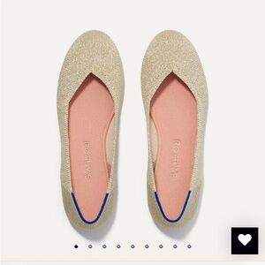 Rothy’s Gold Metallic Flats Size 7